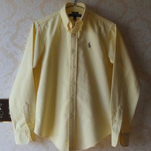Ralph Lauren Women's Yellow Button-Down Shirt